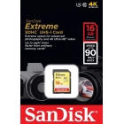 SDHC 16GB  Sandisk  Class10 Extreme UHS-I (U3) 90MB/s